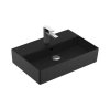 Villeroy & Boch Memento 2.0 Umywalka wisząca lub nablatowa 60x42 cm z otworem na baterię z przelewem czarna Pure Black z powłoką CeramicPlus 4A226GR7