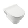 Villeroy & Boch O.novo Zestaw Toaleta WC TwistFlush bez kołnierza + deska wolnoopadająca biały Weiss Alpin 5C39CL01