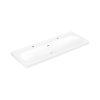 Villeroy & Boch Skyla Umywalka meblowa 120x46 cm podwójna z dwoma otworami na baterie z przelewem biały Weiss Alpin 5A51C401