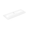 Villeroy & Boch Skyla Umywalka meblowa 120x46 cm podwójna z jednym otworem na baterie z przelewem biały Weiss Alpin 5A51C501