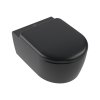 Villeroy & Boch Skyla Zestaw Toaleta WC TwistFlush bez kołnierza + deska wolnoopadająca czarny Pure Black z powłoką CeramicPlus 5656CLR7 
