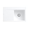 Villeroy & Boch Subway Style 45 Flat Zlewozmywak ceramiczny jednokomorowy 76x49 cm prawy Biały Alpin z powłoką z CeramicPlus 33471FR1