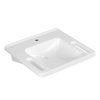 Villeroy & Boch ViCare Umywalka wisząca 66x55 cm z otworem na baterię bez przelewu biały Weiss Alpin z powłoką CeramicPlus 4A6861R1