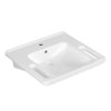 Villeroy & Boch ViCare Umywalka wisząca 66x55 cmz otworem na baterię z przelewem biały Weiss Alpin 4A686001