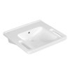 Villeroy & Boch ViCare Umywalka wisząca 66x55 cm bez otworu na baterię z przelewem biały Weiss Alpin z powłoką CeramicPlus 4A6862R1
