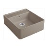 Villeroy&Boch Sink Unit Zlewozmywak ceramiczny farmerski jednokomorowy CeramicPlus 59,5x63 cm jasnobrązowy drewniany Timber 632061TR