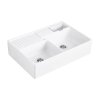 Villeroy&Boch Sink Unit Zlewozmywak ceramiczny farmerski dwukomorowy CeramicPlus 89,5x63 cm biały Stone White 632391RW