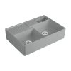 Villeroy&Boch Sink Unit Zlewozmywak ceramiczny farmerski dwukomorowy CeramicPlus 89,5x63 cm szary Stone 632391SL