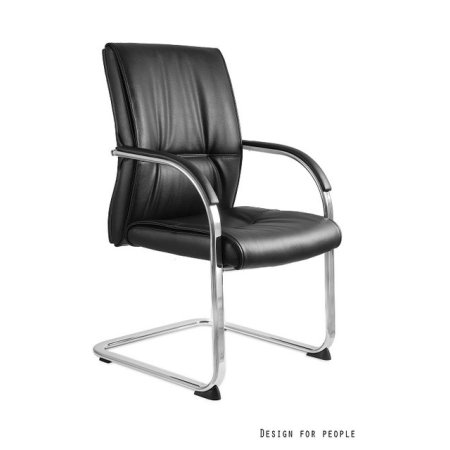 Unique Brando Skid Fotel biurowy, czarny C041