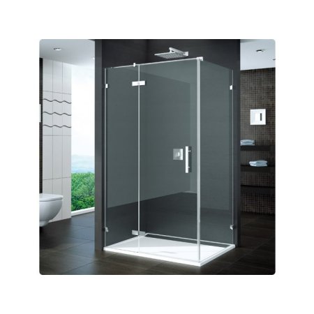 Ronal Pur Ścianka prysznicowa boczna - na wymiar Chrom Pas satynowy poziomy (PURDT2SM41051)