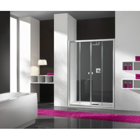 Sanplast Vera D4/VE Drzwi prysznicowe - 120/190 biały Szkło przezroczyste 600-050-0351-01-401