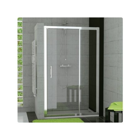 Ronal Sanswiss Top-Line Drzwi jednoczęściowe ze ścianką stałą w linii 100x190 cm, profile białe szkło przezroczyste TED10000407
