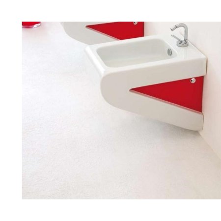 Art Ceram La Fontana Bidet wiszący 36x54 cm, biały, bok czerwony S04R / LFB00101;51