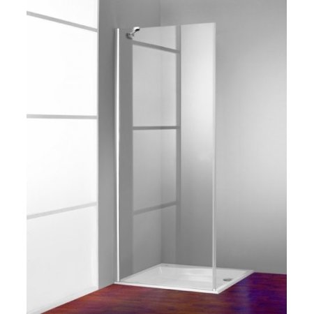 Huppe 501 Design Pure Ścianka prysznicowa boczna do drzwi skrzydłowych - 70/165 biały Szkło przezroczyste 510800.055.321