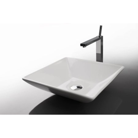 Valdama Pitagora 44 Umywalka nablatowa 44x44x12,5 cm biała PTL0200