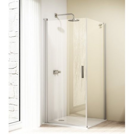 Huppe Design Elegance Ścianka boczna do drzwi skrzydłowych - 80/200 chrom eloxal Szkło przezroczyste Anti-Plaque 8E1012.092.322