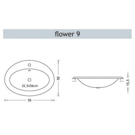 Glasspoint Flower Umywalka szklana bez przelewu - Kolor umywalki atramentowy flower9(bezPW2)-11
