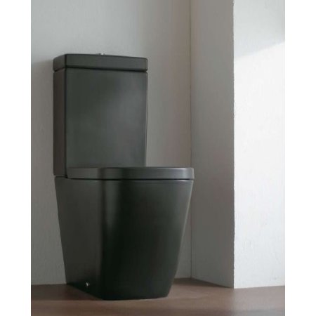 Globo Stone Toaleta WC kompaktowa 66x36 cm czarna matowa SS003.AR