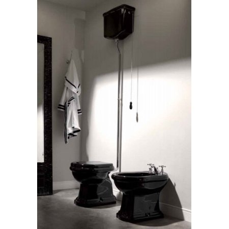 Kerasan Retro Miska WC stojąca odpływ pionowy 70,5x38,5 cm, czarna 101004