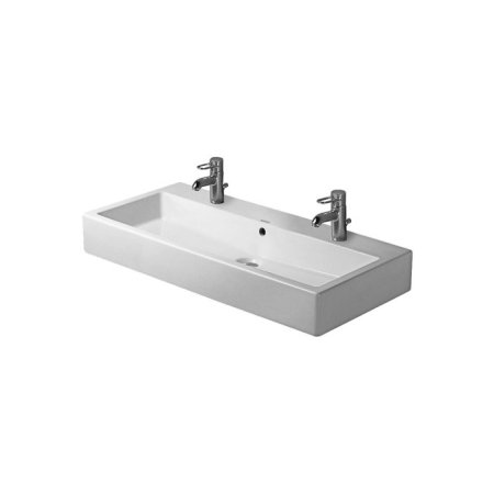 Duravit Vero Umywalka wisząca lub nablatowa 100x47 cm z 2 otworami na baterie biała 0454100026