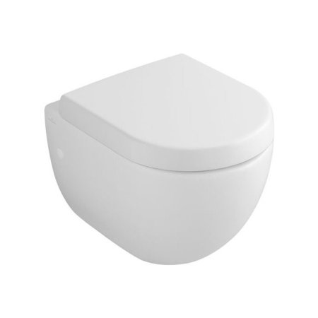 Villeroy & Boch Subway Toaleta WC podwieszana 35,5x48 cm Compact krótka z powłoką CeramicPlus, biały Star White 660410R2