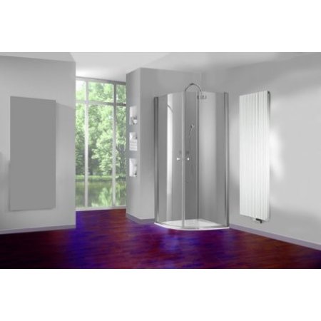 Huppe 501 Design Pure Drzwi prysznicowe skrzydłowe - 100/190 chrom eloxal Szkło Intima Anti-Plaque 510662.092.375