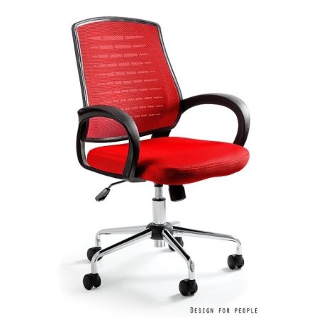 Unique Award Fotel biurowy, czerwony W-120-2
