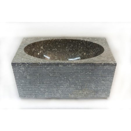 Hansa Stone NUSA DUA GREY umywalka nablatowa 50 x 50 x 19 (HS047)
