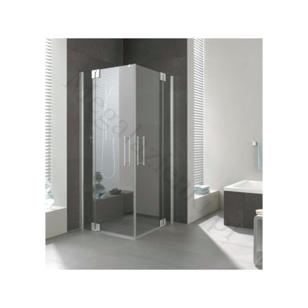 Kermi Pasa XP Wejście narożne 2-częściowe 1 połowa - profil srebrny mat 120 cm PXEPR/L120SM