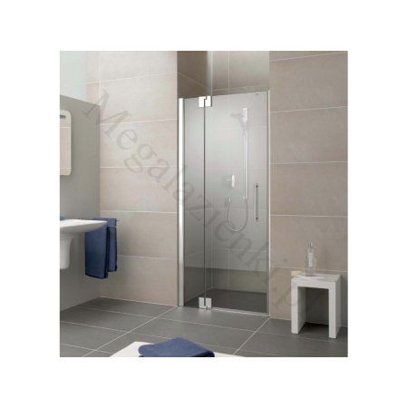 Kermi Pasa XP Drzwi wahadłowe 1-skrzydłowe z polem stałym - profil srebrny mat 75 cm PX1TR/L075SM