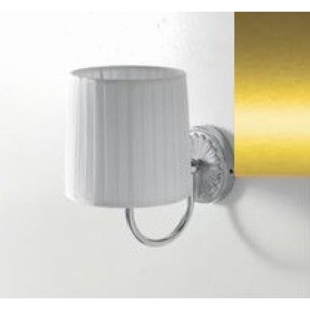 Art Ceram Versailes lampa ścienna z białym kloszem 18x26x24 cm, złota HEA025;73
