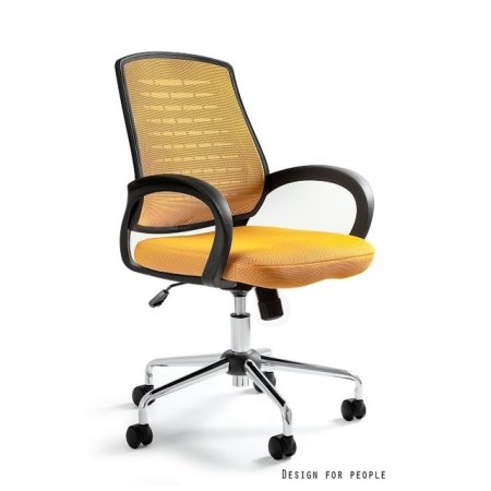 Unique Award Fotel biurowy, żółty W-120-10
