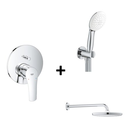 Grohe Eurosmart Zestaw prysznicowy podtynkowy z deszczownicą chrom GNS151