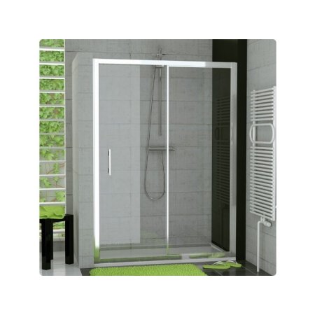 Ronal Sanswiss Top-Line Drzwi rozsuwane dwuczęściowe 120x190 cm, profile białe szkło przezroczyste TOPS212000407
