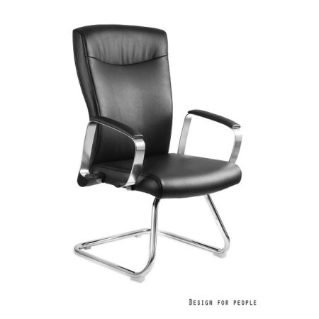 Unique Adella Skid Fotel biurowy, czarny C231