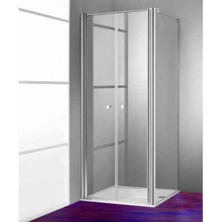 Huppe 501 Design Pure Drzwi prysznicowe wahadłowe di ścianki bocznej - 100/190 chrom eloxal Szkło Intima 510642.092.373