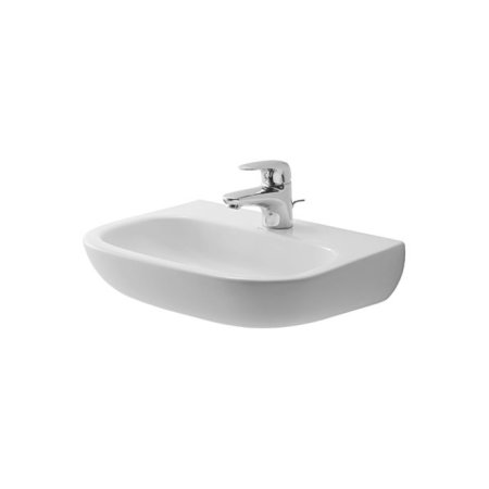 Duravit D-Code Med Umywalka wisząca mała 45x34 cm bez otworu na baterię biała 07074500702