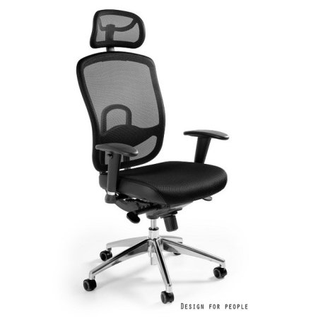 Unique Vip Fotel biurowy czarny W-80-4