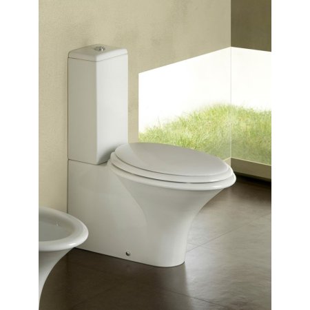 Hatria Sculture Toaleta WC kompaktowa + deska wolnoopadająca biała YXZ401+00YXXX01