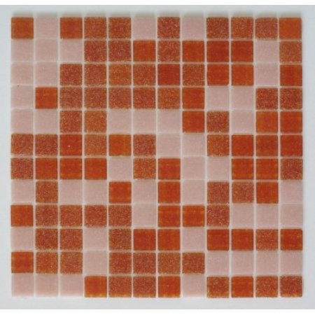 Tanie płytki mozaika pomarańczowa mix DM407