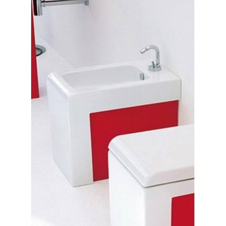 Art Ceram La Fontana Bidet stojący 36x54 cm, biały, bok czerwony LFB00401;51