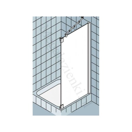 Kermi Pasa XP Ścianka boczna do drzwi wahadłowych 1-skrzydłowych i pola stałego - profil srebrny połysk 80 cm PXTFR/L080SP