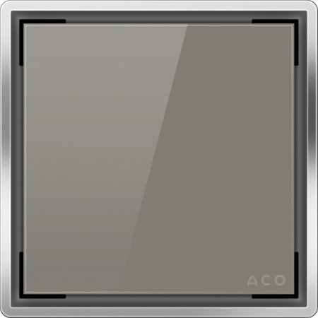 Aco Easyflow E Mix Ruszt do odpływu punktowego szklany 12,8x12,8 cm szary 5141.38.03