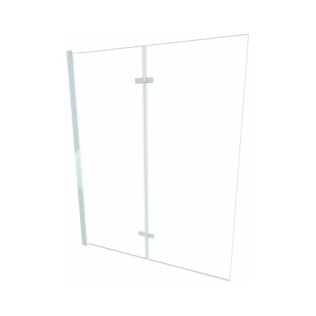 AD Naturalnie Jeziorak Parawan nawannowy składany 2-częściowy 100x150 cm profile białe szkło transparentne SPW-002-100BI