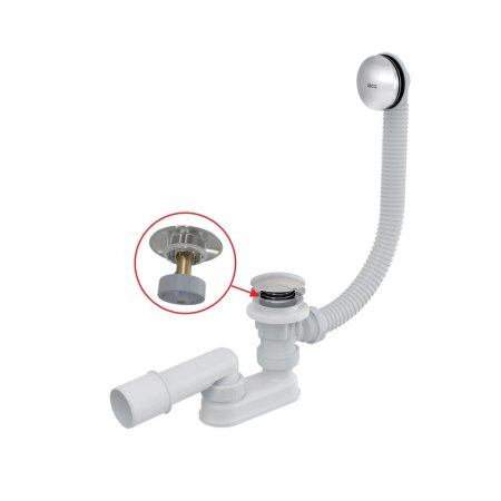 Alcaplast Syfon wannowy z korkiem klik klak 57 cm chrom A504CKM