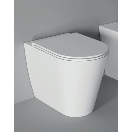 Alice Ceramica Hide Toaleta WC stojąca 57x37 cm bez kołnierza biała 31150101