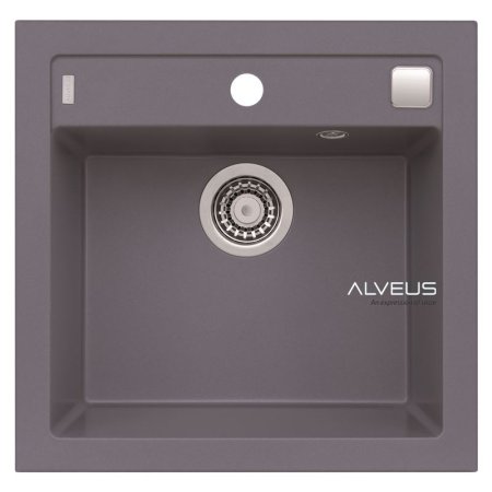 Alveus  Formic 20 Zlewozmywak kompozytowy 52x51 cm 1-komorowy bez ociekacza, steel 4402004