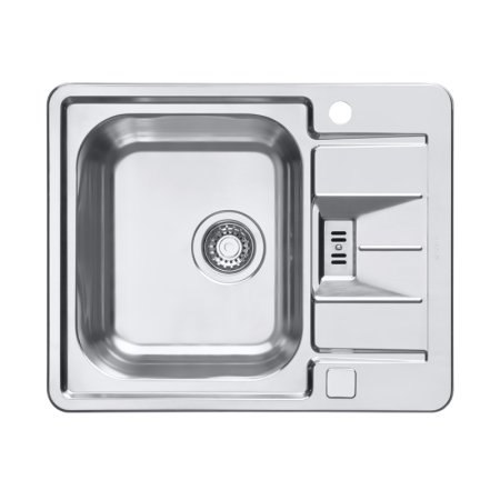 Alveus Line Maxim 60 Zlewozmywak stalowy 62x50,5 cm 1-komorowy z ociekaczem satyna 1085959