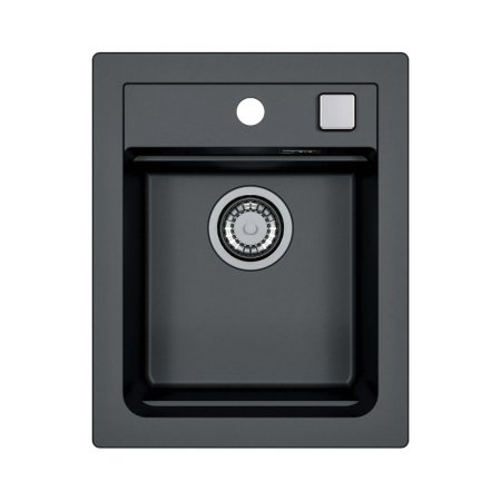Alveus Atrox 10 Zlewozmywak granitowy jednokomorowy 50x40 cm czarny 1139771