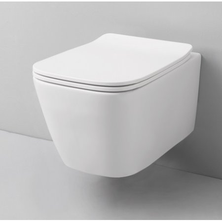 ArtCeram A16 Mini Toaleta WC podwieszana 45x36 cm Rimless bez kołnierza, biała ASV00501;00